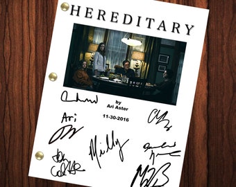 Hereditary Autographed Signed Movie Script Reprint Full Screenplay Full Script Ari Aster Toni Collette Milly Shapiro Signed Autographed