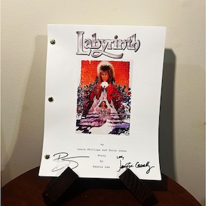 Labyrinth Movie Signed Autographed Script Full Screenplay Full Script Reprint David Bowie Jennifer Connelly