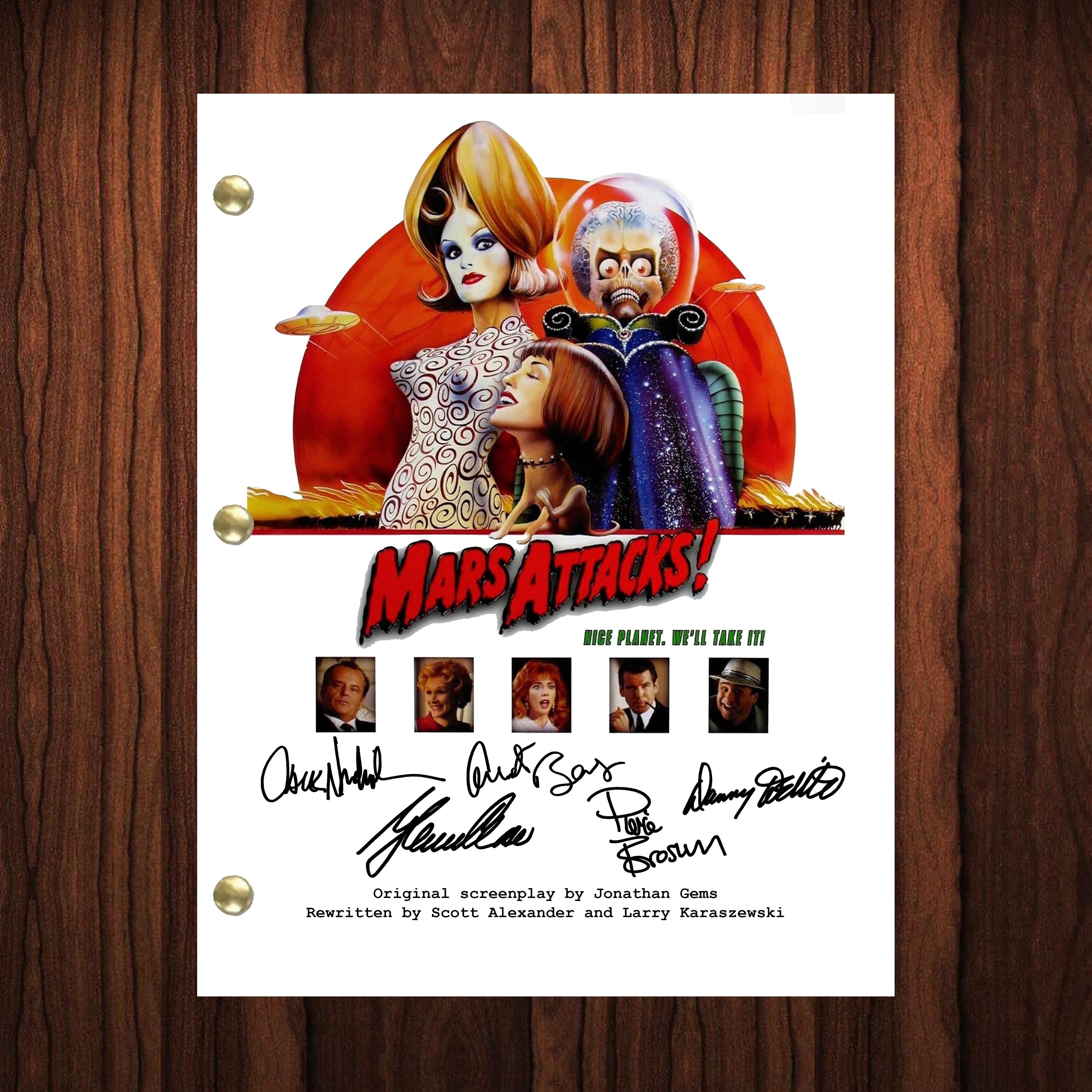 Mars Attacks Autographed Signed Script Reprint Jack Nicholson Etsy