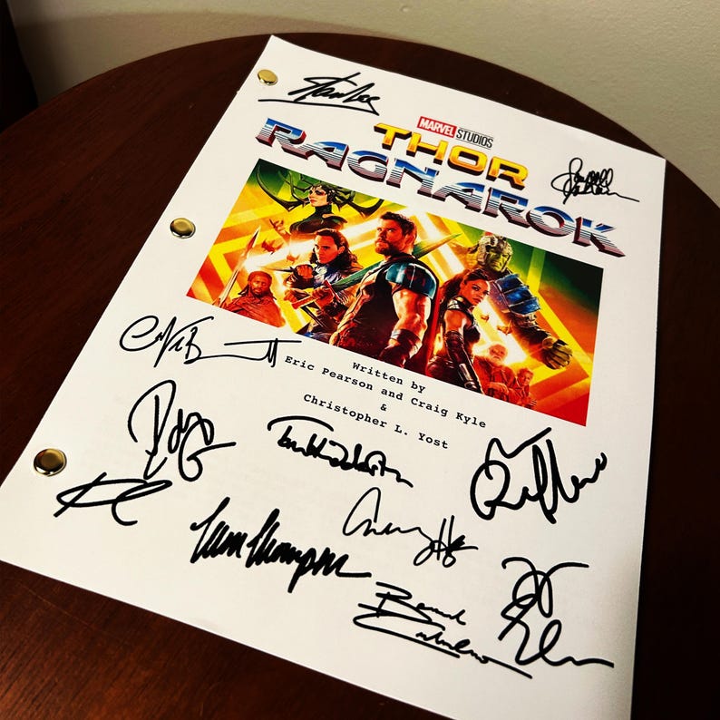 Thor 2 Script Thor Ragnarok Signed Autographed Script Full Script Reprint Stan Lee ...