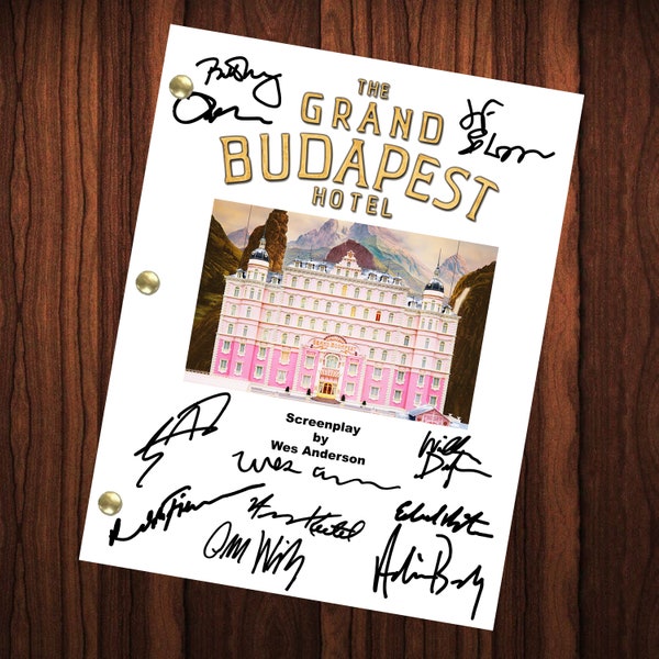 The Grand Budapest Hotel Signed Autographed Script Full Screenplay Full Script Reprint