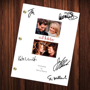 The Holiday Movie Signed Autographed Script Full Screenplay Script Reprint Christmas Movie Kate Winslet