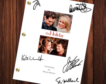 The Holiday Movie Signed Autographed Script Full Screenplay Script Reprint Christmas Movie Kate Winslet