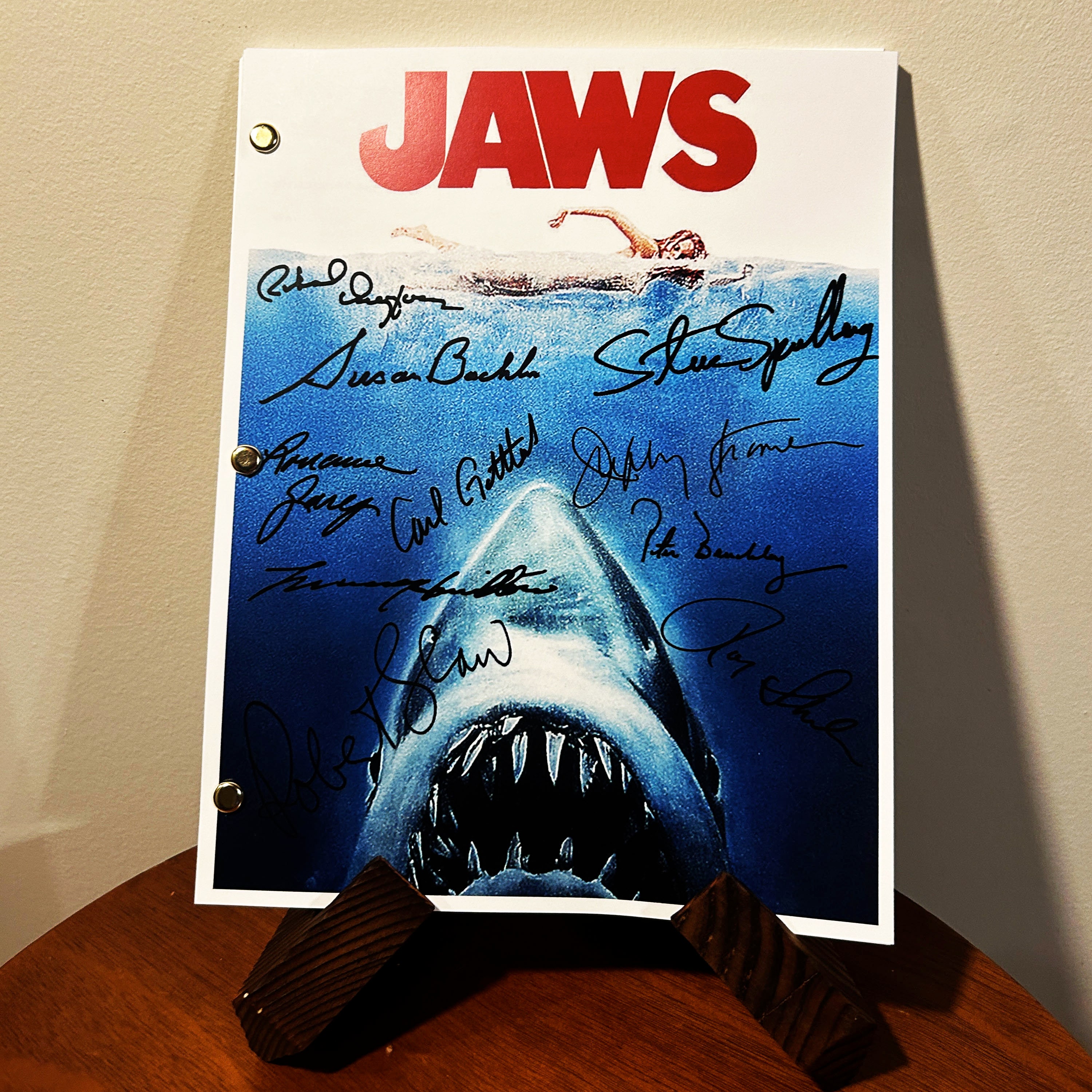 Jaws Movie Script Signed Autographed Reprint Full Screenplay Full Script