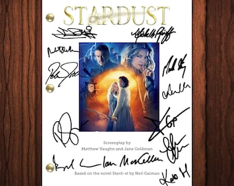 Stardust Movie Autographed Signed Movie Script Reprint Full Screenplay Full Script Charlie Cox Michelle Pfeiffer
