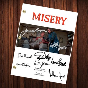 Misery Film signiert und signiert Reprint Drehbuch Volldrehbuch Stephen King Kathy Bates