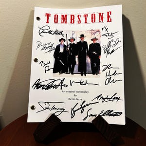 Tombstone Movie Signed Autographed Script Full Screenplay Full Script Reprint  Val Kilmer Kurt Russell