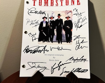 Tombstone Movie Signed Autographed Script Full Screenplay Full Script Reprint  Val Kilmer Kurt Russell