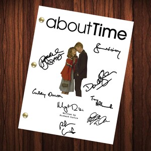 About Time Movie Autographed Signed Script Reprint Cast Signed Domhnall Gleeson Rachel McAdams