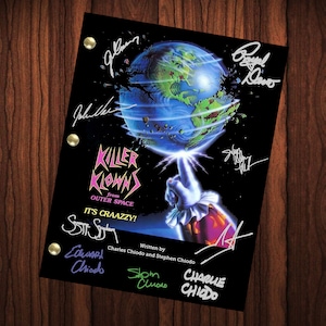 Killer Klowns from Outer Space Autographed Signed Movie Script Reprint Full Screenplay Full Script Science Fiction