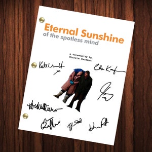 Eternal Sunshine Of The Spotless Mind Signed Autographed Script Full Screenplay Full Script Reprint Jim Carrey Joel Barish Kate Winslet
