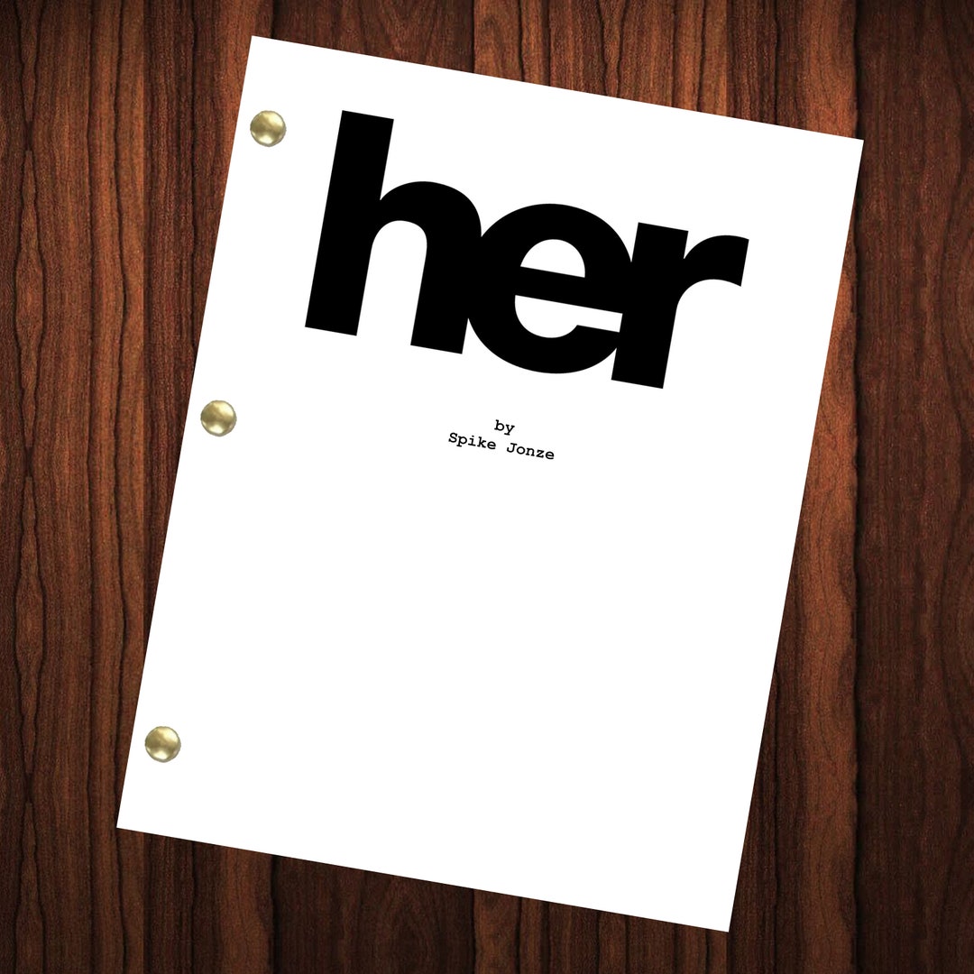 Her Movie Script Full Screenplay Joaquin Phoenix Science Fiction Etsy