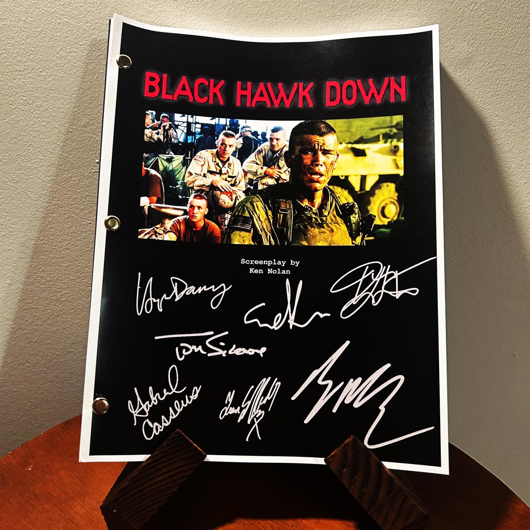 Black Hawk Down Movie Autographed Signed Script Reprint Josh Hartnett ...