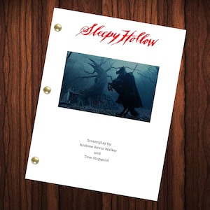 Sleepy Hollow Movie Script Full Screenplay Full Script Movie Reprint Horror Johnny Depp Ichabod Crane Christina Ricci