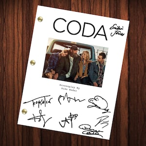 Coda Signed Autographed Script Full Screenplay Full Script Reprint Emilia Jones