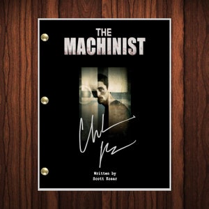 The Machinist Movie Autographed Signed Script Reprint Cast Signed Christian Bale Trevor Reznik