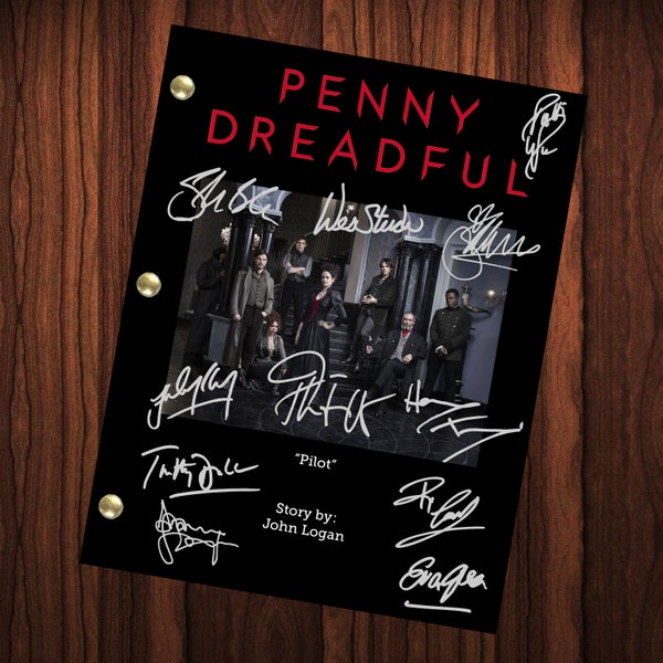 Penny Dreadful Firmado Autografiado Reimpresión Guión Guión Completo Episodio Piloto Reparto Completo Autógrafo Penny Dreadful Programa de Televisión