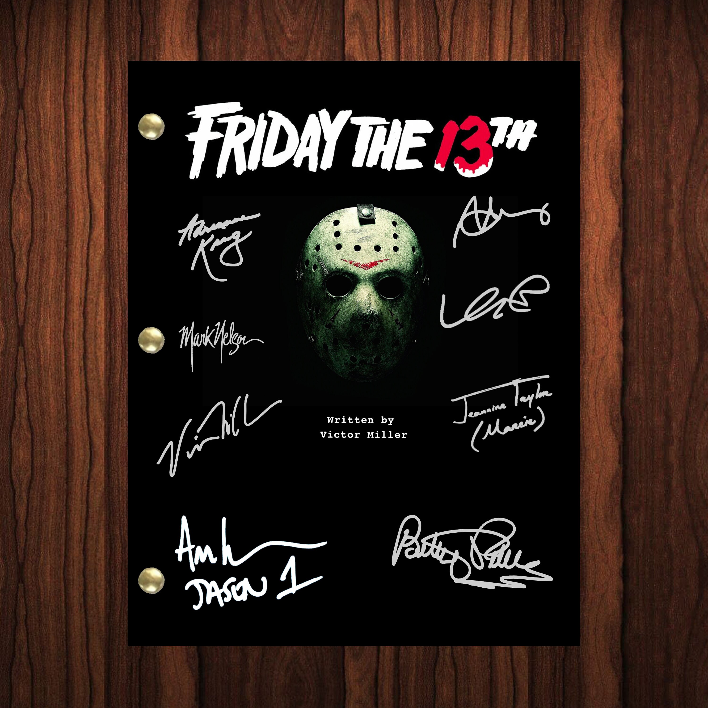 Friday the 13th Signed Autographed Script Full Screenplay Full Script ...