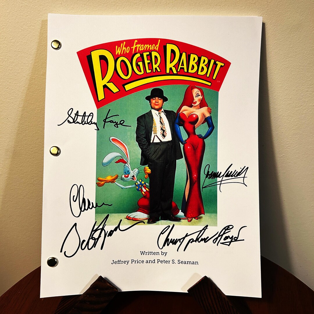 Who Framed Roger Rabbit Autographed Signed Movie Script Reprint Full ...