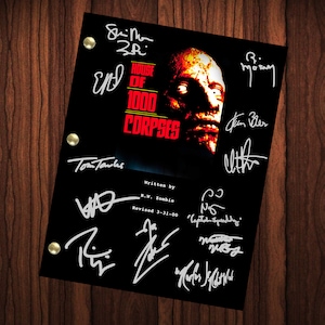 House of 1000 Corpses Movie Autographed Signed Movie Script Reprint Screenplay