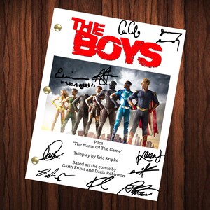 The Boys Guión firmado y autografiado Guión completo Guión completo Reimpresión The Boys TV Show