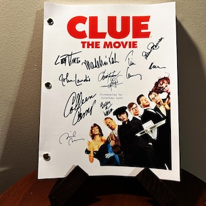 Aanwijzing film gesigneerd ondertekend herdruk script Eileen Brennan Tim Curry Madeline Kahn Christopher Lloyd
