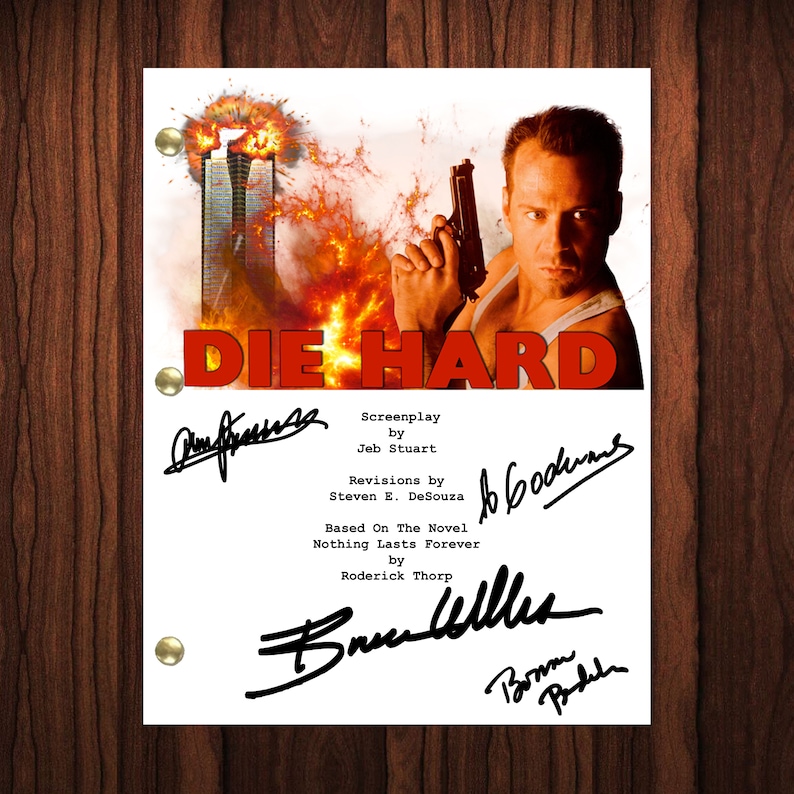 Die Hard Signed Autographed Script Full Screenplay Full Script Reprint ...