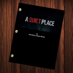 A Quiet Place Movie Script Reprint Full Screenplay Full Script