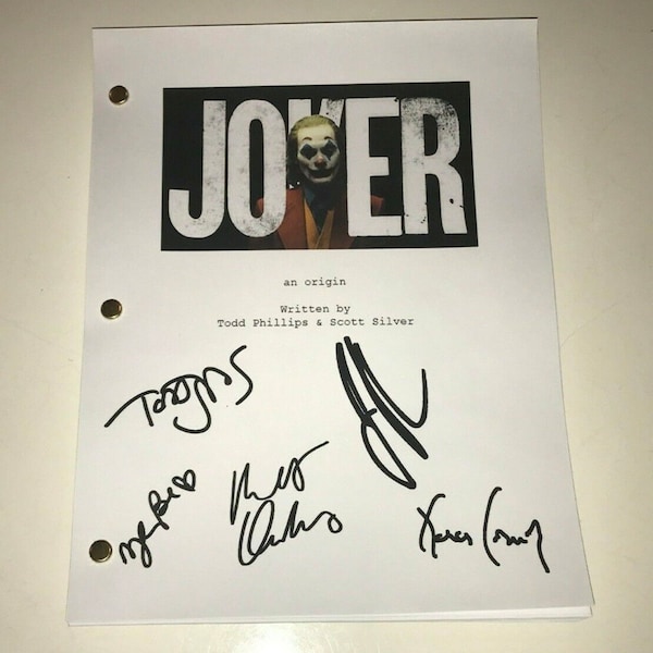 Joker Movie Signed Autographed Script Full Screenplay Full Script Reprint