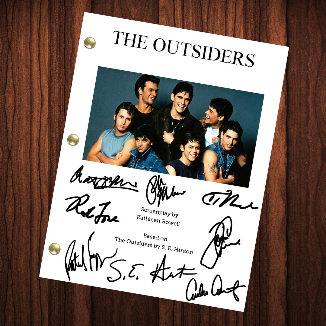 The Outsiders Movie Autographed Signed Movie Script Reprint Full Screenplay Full Script Etsy