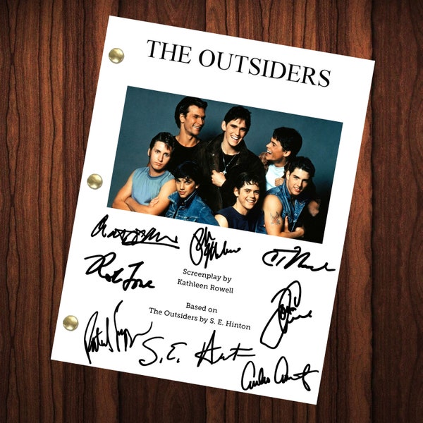 The Outsiders Movie Autographed Signed Movie Script Reprint Full Screenplay Full Script
