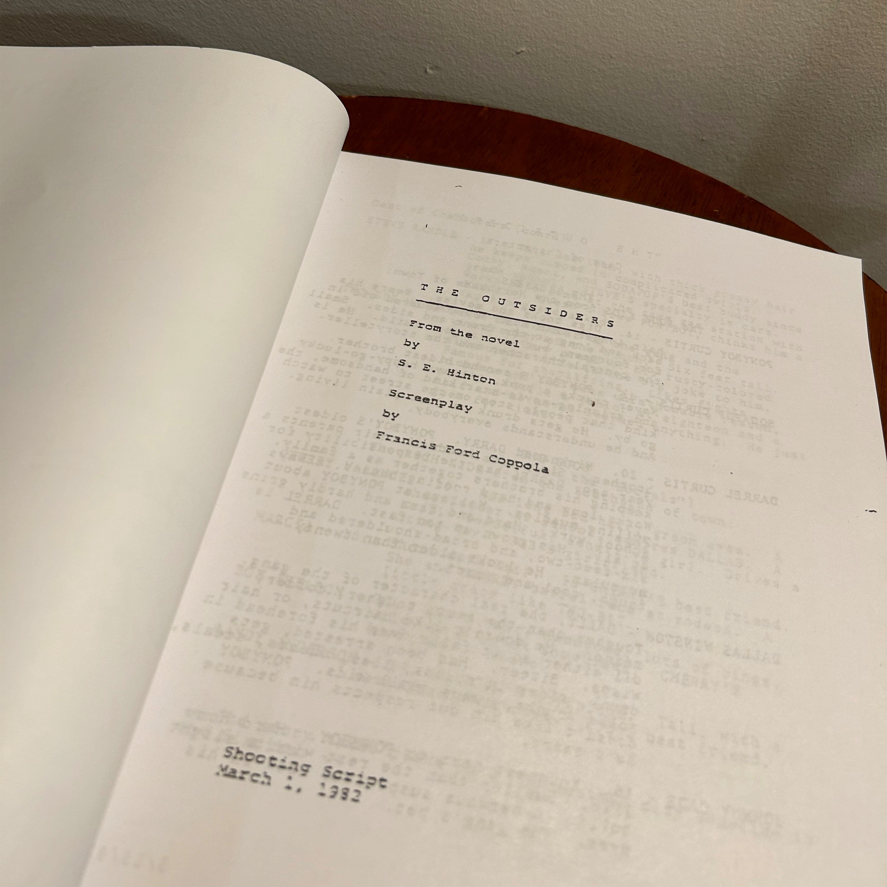 The Outsiders Movie Autographed Signed Movie Script Reprint Full ...