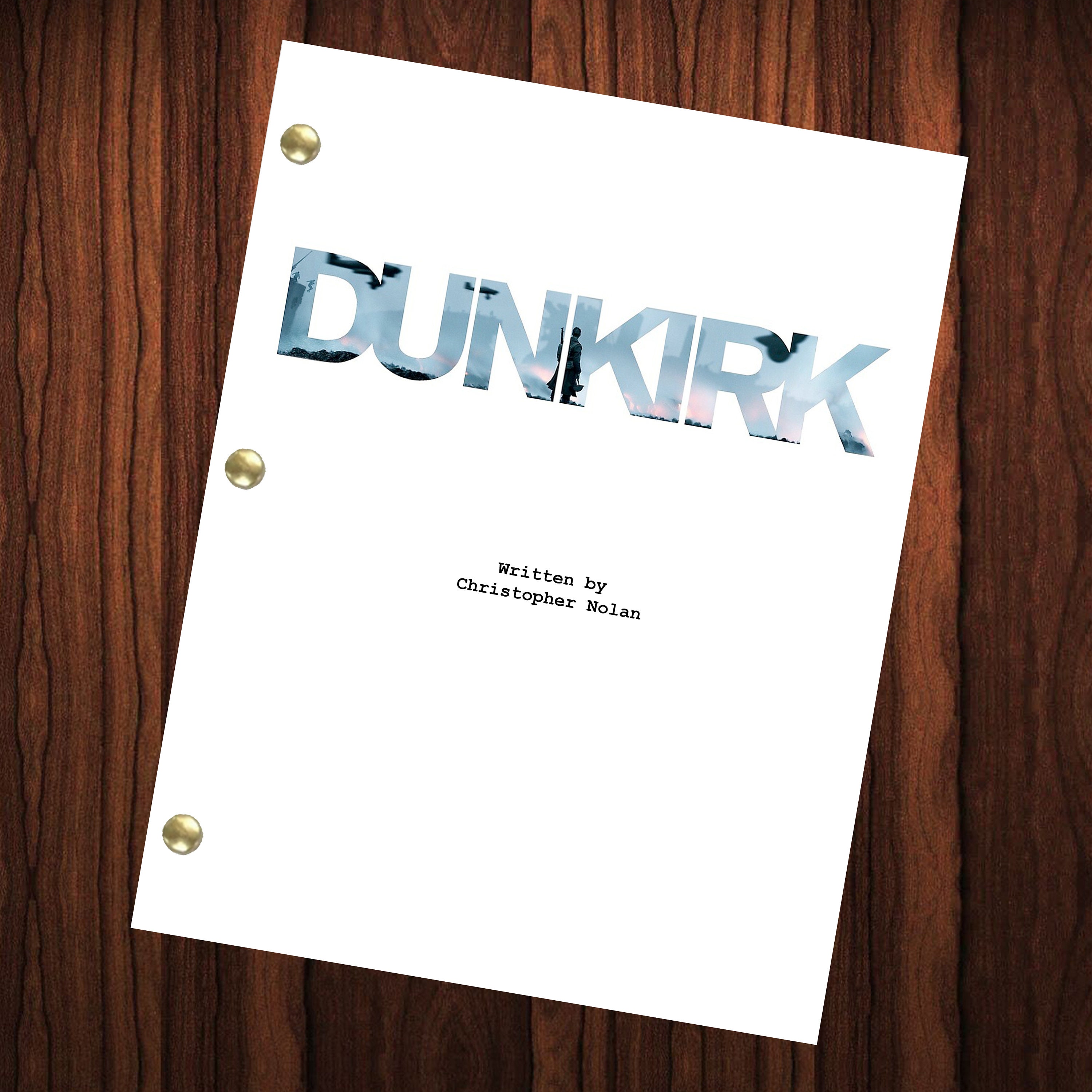 Dunkirk Movie Script Reprint Full Screenplay Full Script