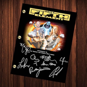 The Fifth Element Movie Autographed Signed Script Reprint Bruce Willis Korben Dallas Milla Jovovich Leeloo