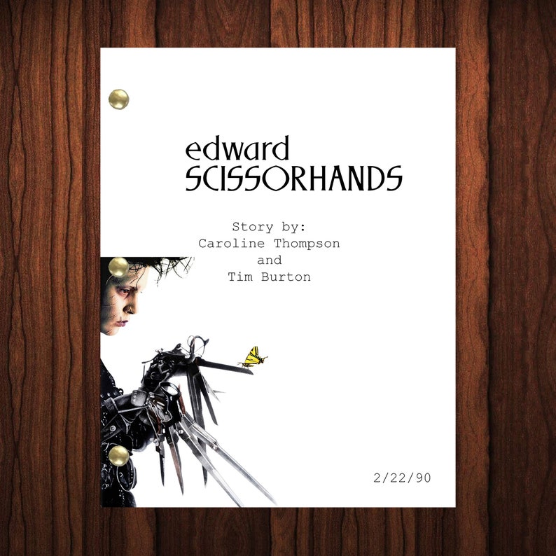 Edward Scissorhands Movie Script Reprint Full Screenplay Full Script - Etsy