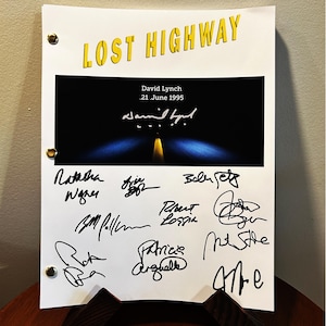 Lost Highway Movie Script Autographed Script Full Screenplay Full Script Reprint David Lynch