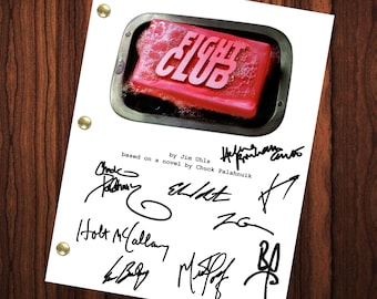 Fight Club Autographed Signed Movie Script Reprint Full Screenplay Full Script Brad Pitt