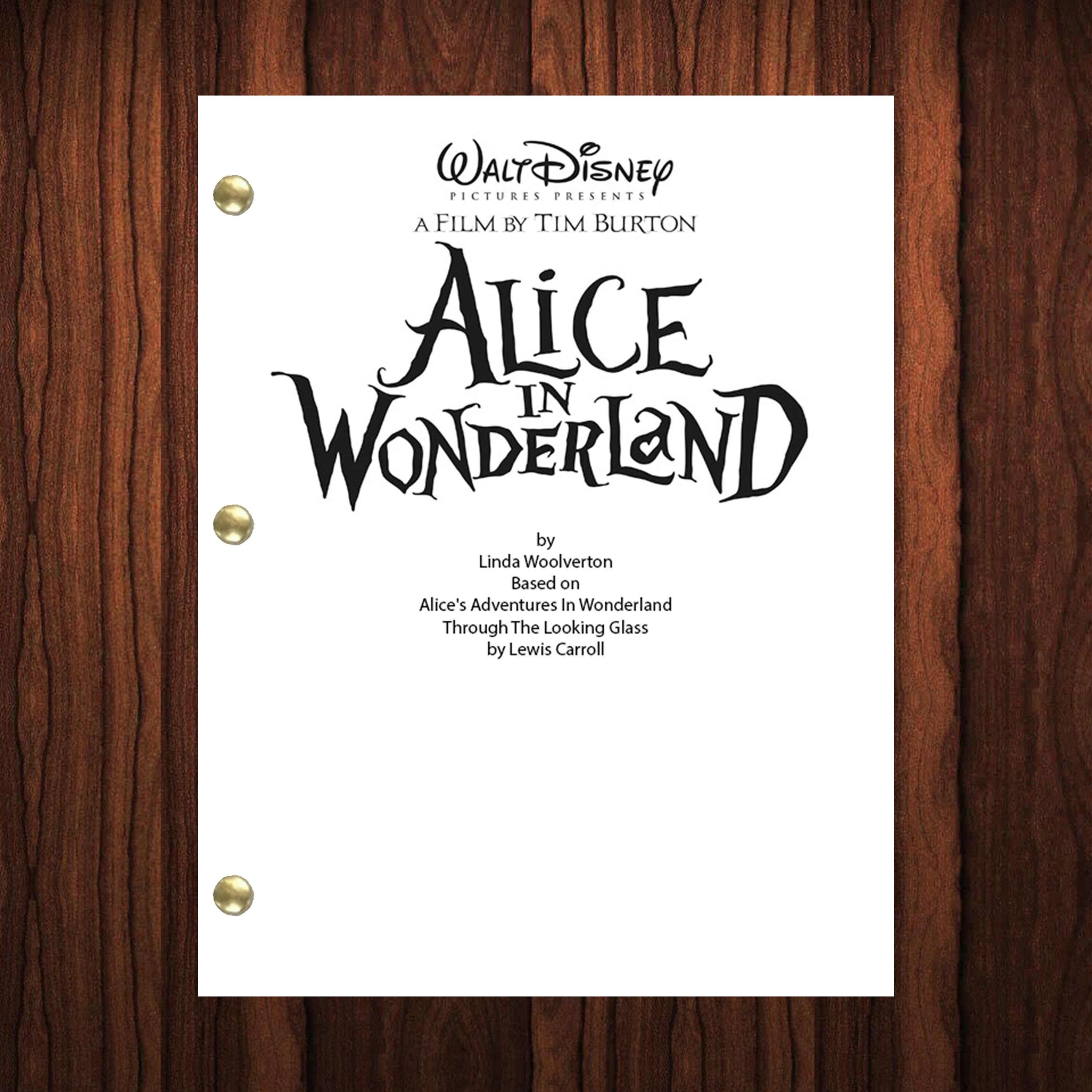 Alice in Wonderland Movie Script Reprint Full Screenplay Full Etsy UK