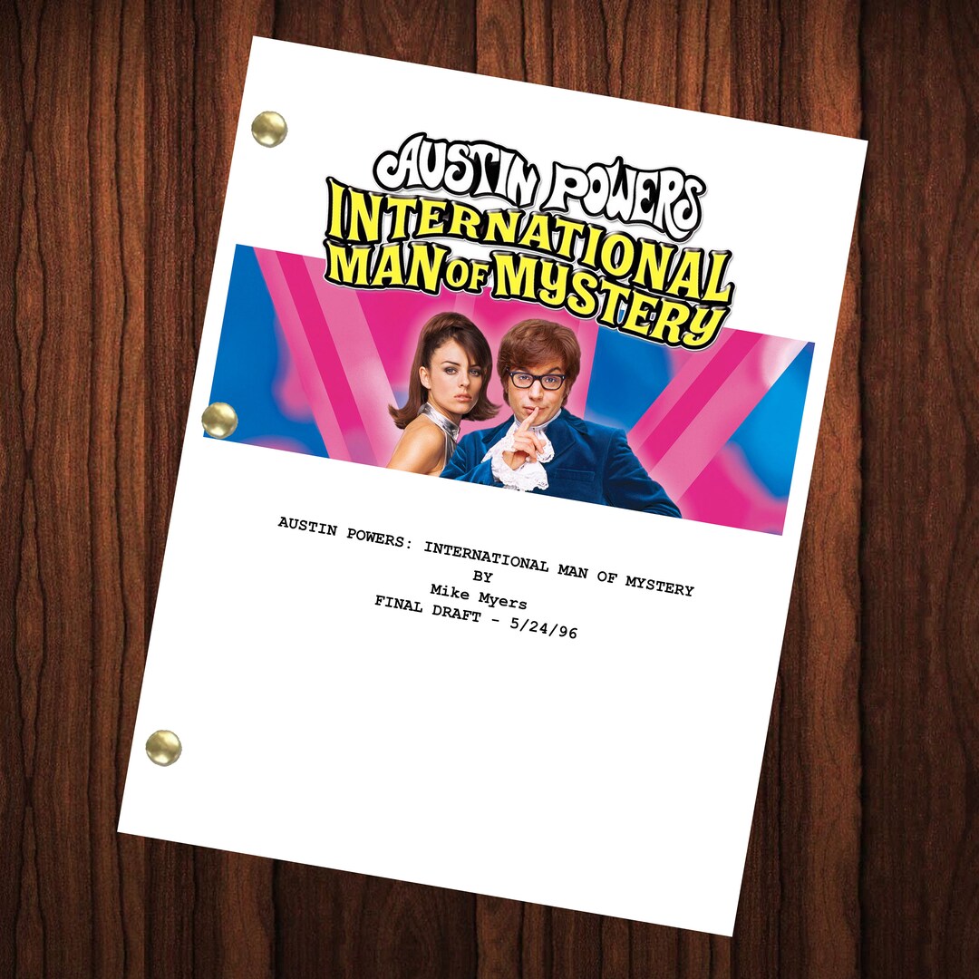 Austin Powers Movie Script Reprint Full Screenplay Full Script ...