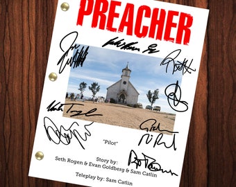 Preacher Signed Autographed Reprint Script Full Screenplay Pilot Episode Full Cast Autograph Preacher Tv Show