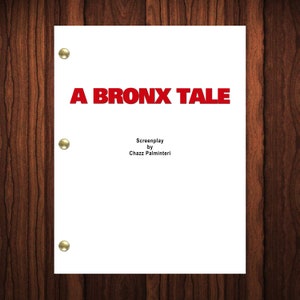 A Bronx Tale Movie Script Reprint Full Screenplay Full Script