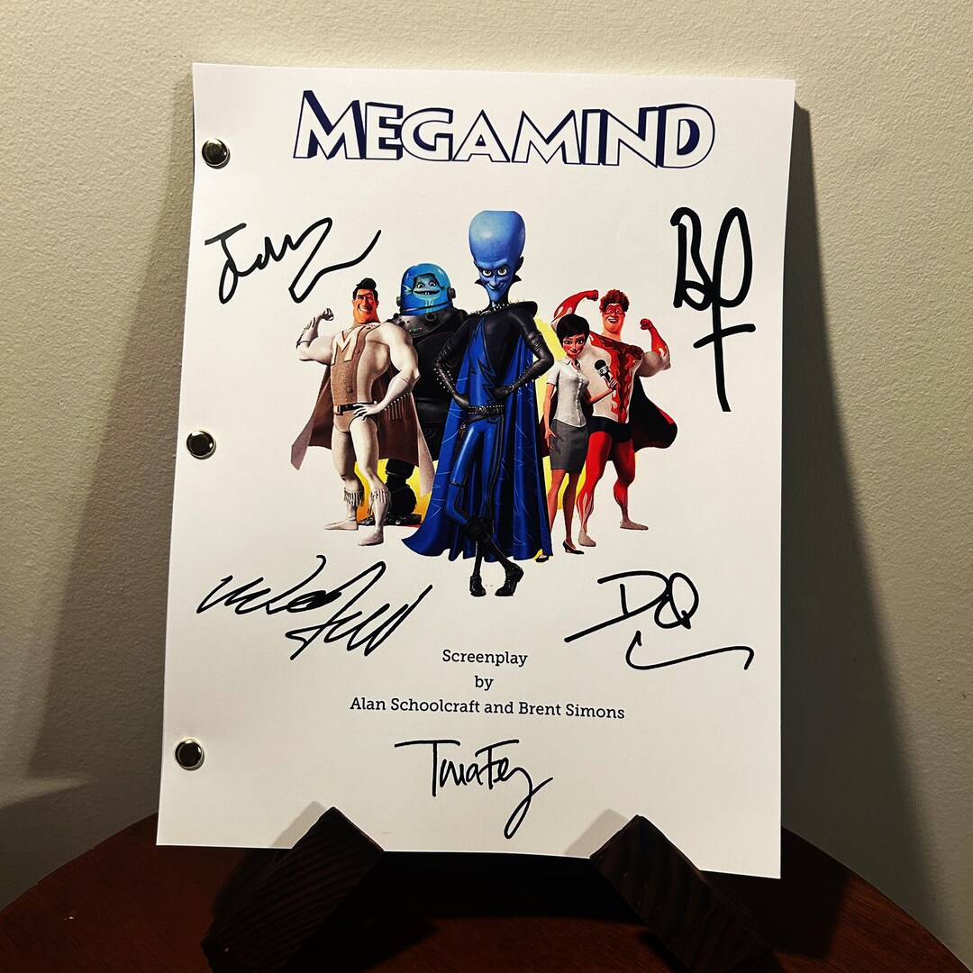 Megamind Movie Autographed Signed Movie Script Reprint Full Screenplay ...