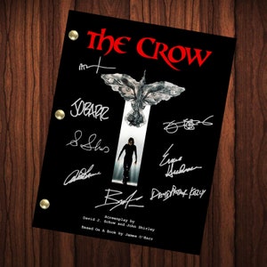 The Crow Movie Script Autographed Signed Script Reprint Horror Brandon Lee Eric Draven The Crow