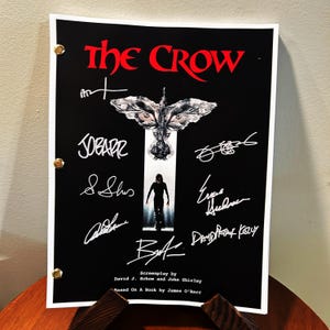 The Crow Movie Script Autographed Signed Script Reprint Horror Brandon Lee Eric Draven The Crow