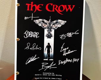 Scenariusz filmu The Crow z autografem Podpisany scenariusz Przedruk Horror Brandon Lee Eric Draven The Crow