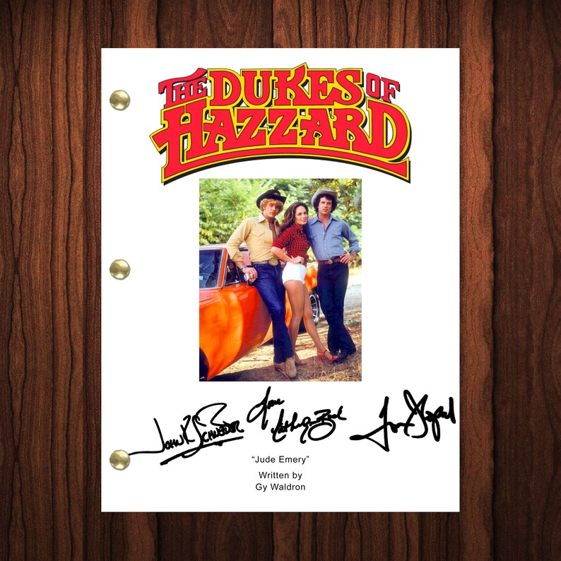 The Duke Script The Dukes of Hazzard TV Show Script Signed Autographed Reprint jude ...