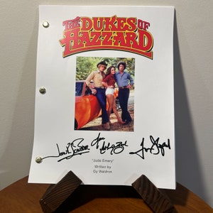 The Dukes Of Hazzard TV Show Script Signed Autographed Reprint &quot;Jude Emery&quot; Episode Full Screenplay John Schneider Tom Wopat Daisy Duke