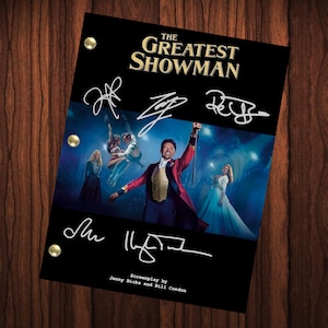 The Greatest Showman Film Script Autogramm Signiert Script Reprint Hugh Jackman P. T. Barnum Zac Efron als Phillip Carlyle