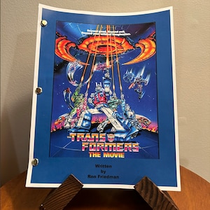 Transformers Movie Script Reprint Full Screenplay Full Script Transformers 1986 The Transformers The Movie Optimus Prime Unicron Megatron