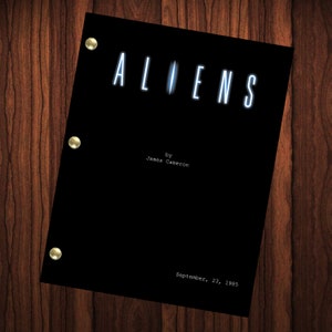 Aliens Movie Script Reprint Full Screenplay Full Script James Cameron